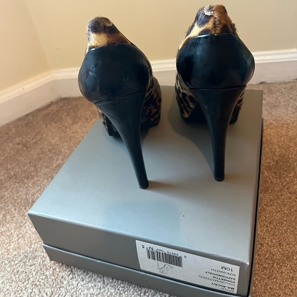 INC International Concepts Cheetah Print Heels sz 10 - Picture 4 of 5